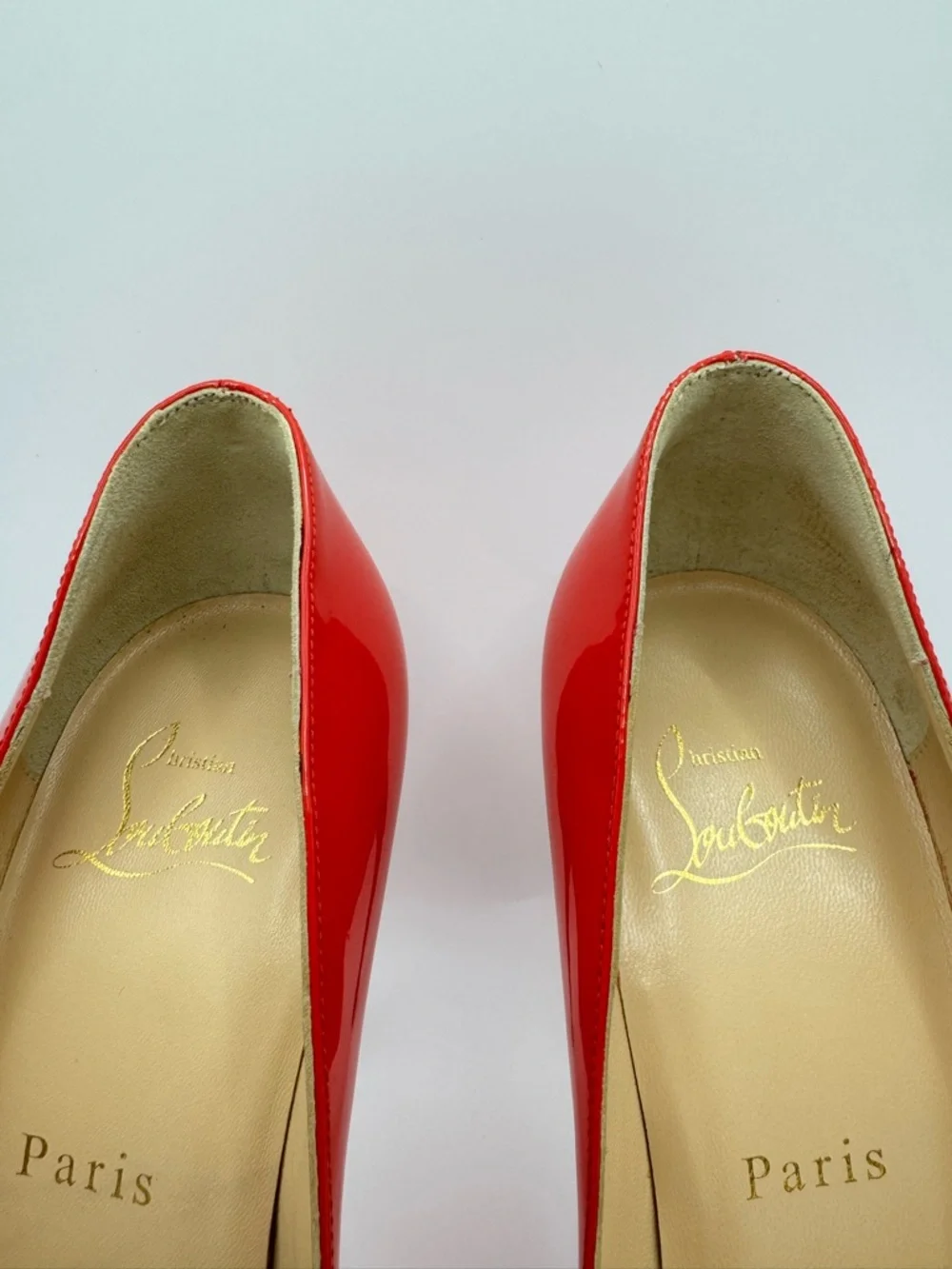 Christian Louboutin Kate 100 Patent Leather Red Pump Size 36 Excellent - Picture 3 of 9